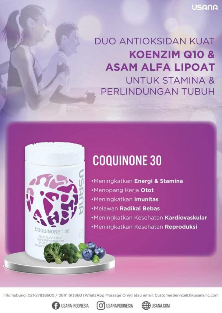 Coquinone 30 - Meningkatkan sistem kerja jantung Memperbaiki fungsi hormon Meningkatkan