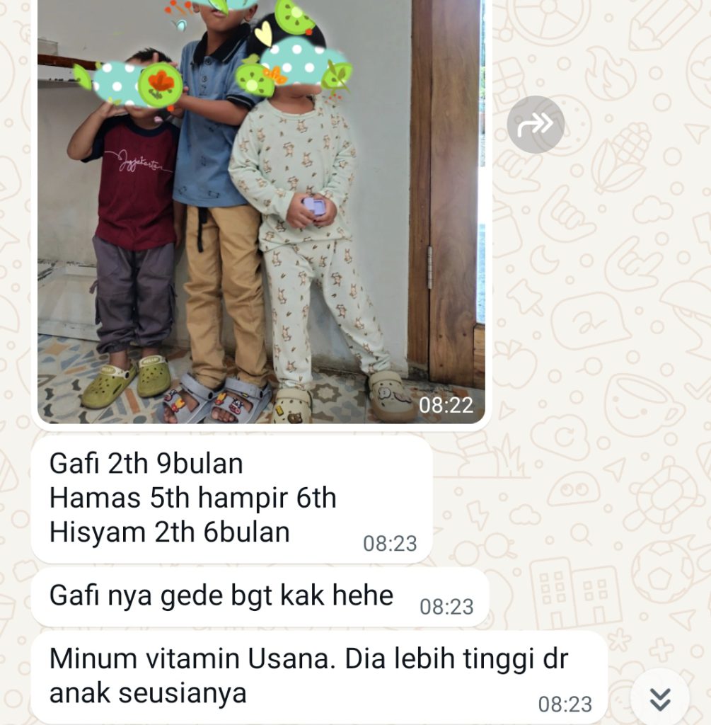 Screenshot testimoni dari Rina, Bandung